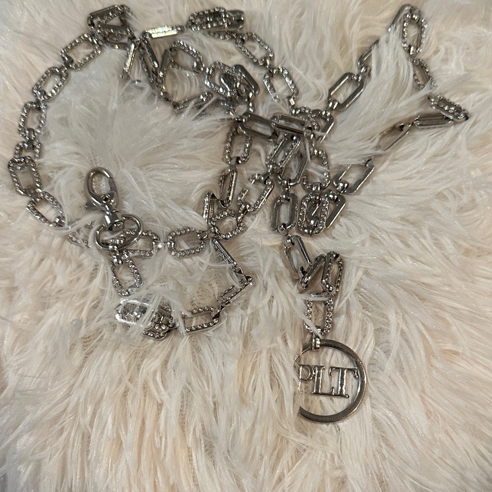 Silver Chain Rhinestone Belt by PLT